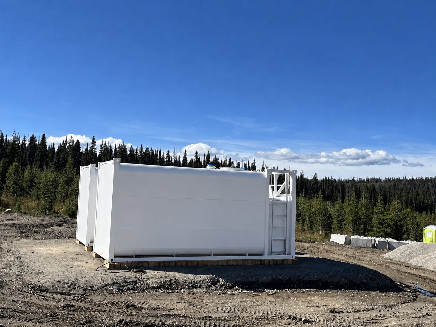 Aboveground double-wall fuel storage tank installation at an industrial facility in the Pacific Northwest